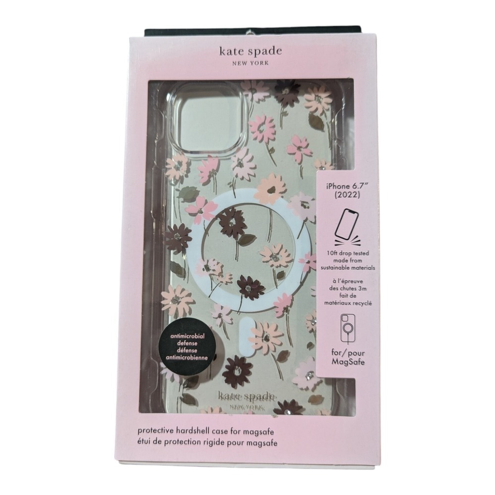 i1. Kate Spade Hardshell Magsafe Case for iPhone 6.7 2022 (14 Plus) - Flower